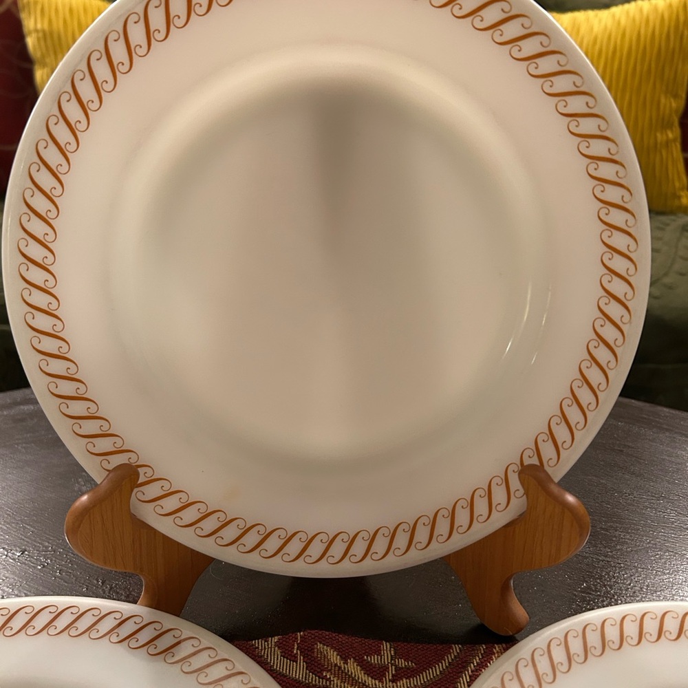 Vintage Pyrex “Regency “ Dinner Plates Set of 5